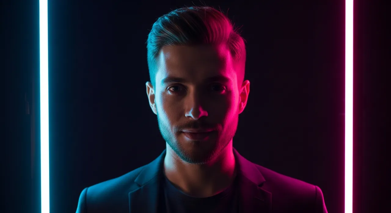 Professional portrait of a young male tech founder