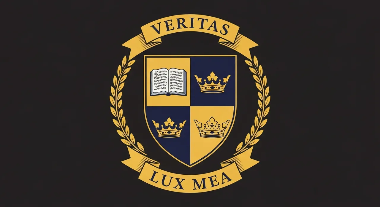Oxford-style institution crest
