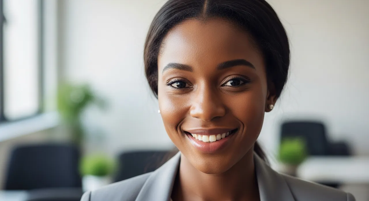 Amara Okonkwo, founder of Lumina Beauty Co.